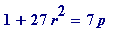 1+27*r^2 = 7*p